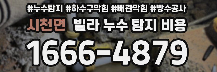 시천면 빌라 누수 탐지 비용