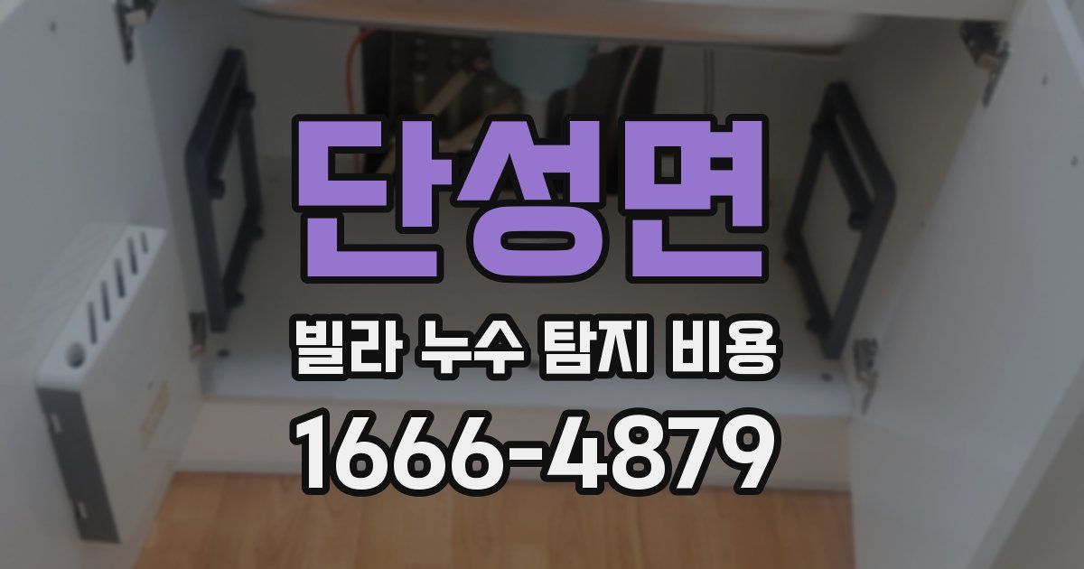 단성면 빌라 누수 탐지 비용
