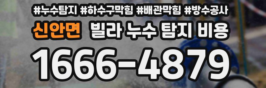신안면 빌라 누수 탐지 비용