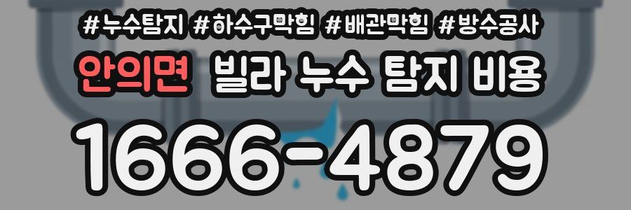 안의면 빌라 누수 탐지 비용