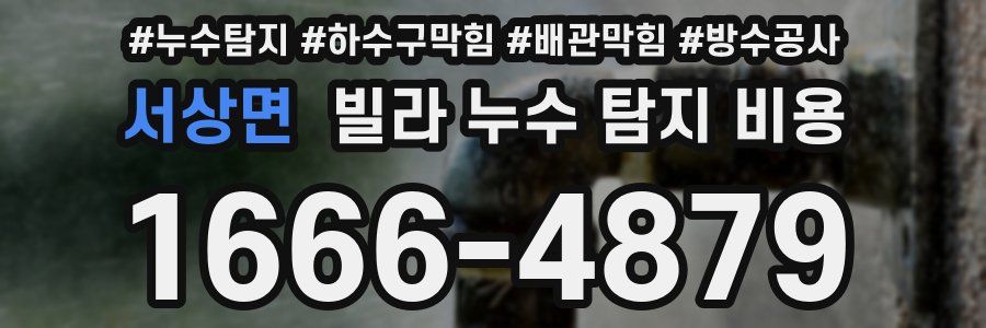 서상면 빌라 누수 탐지 비용