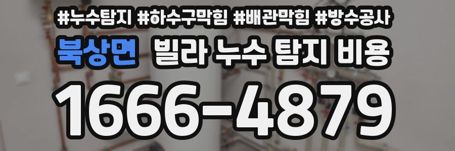 북상면 빌라 누수 탐지 비용