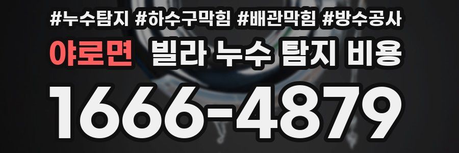 야로면 빌라 누수 탐지 비용