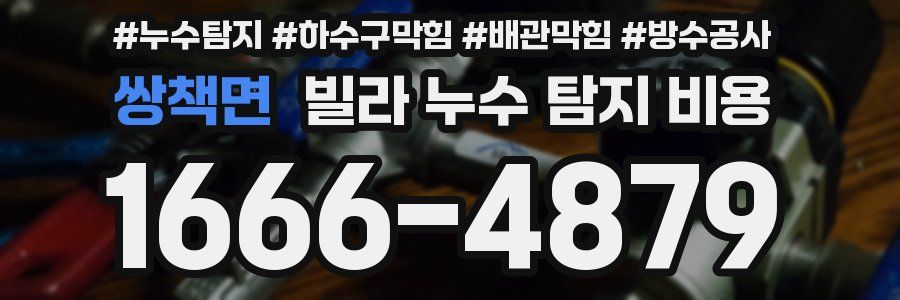 쌍책면 빌라 누수 탐지 비용