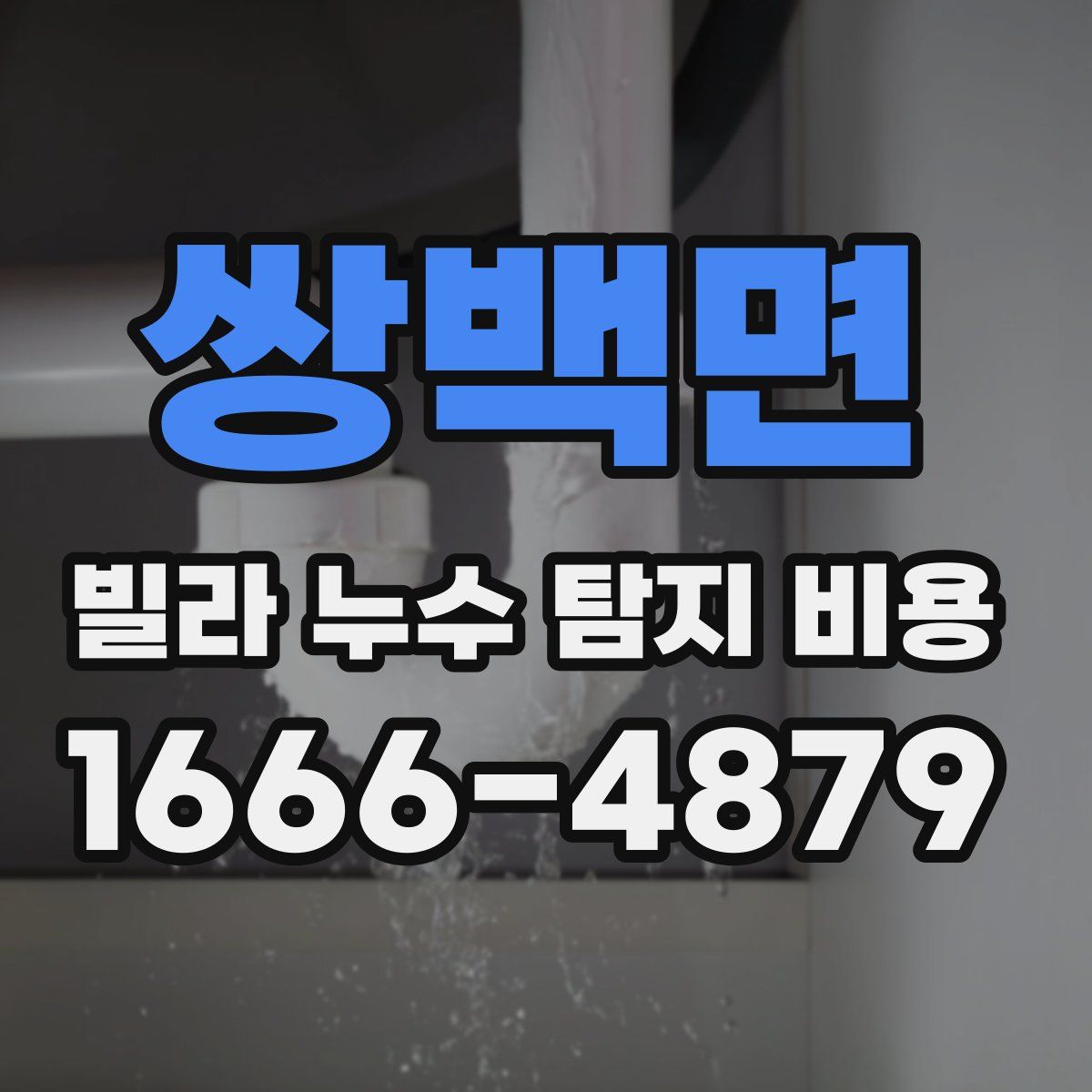 쌍백면 빌라 누수 탐지 비용