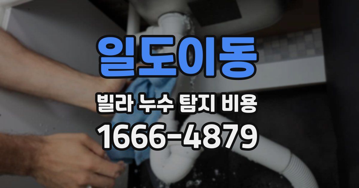 일도이동 빌라 누수 탐지 비용