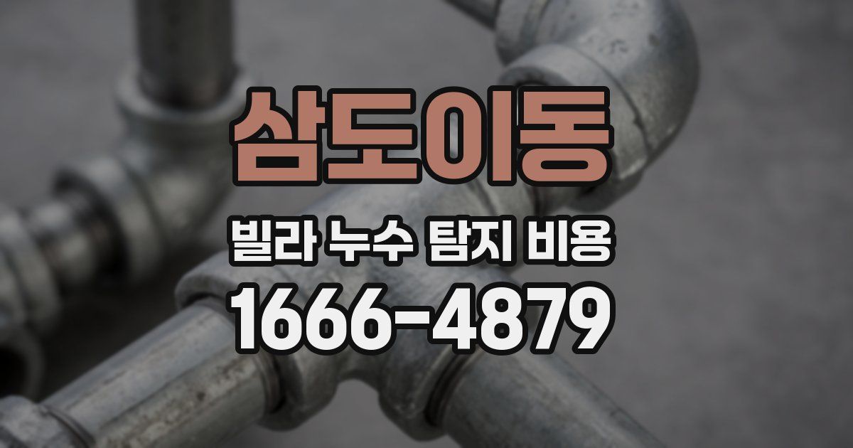삼도이동 빌라 누수 탐지 비용