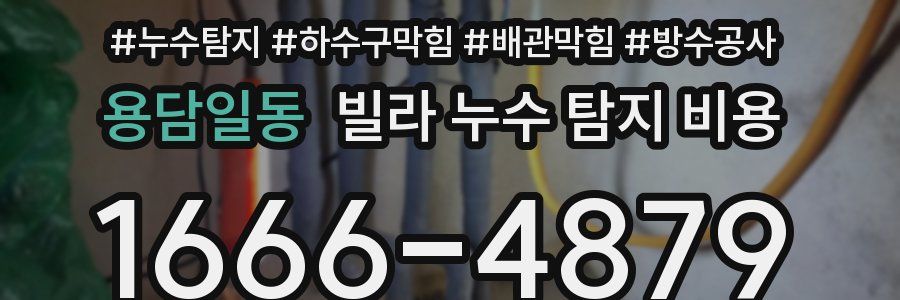 용담일동 빌라 누수 탐지 비용