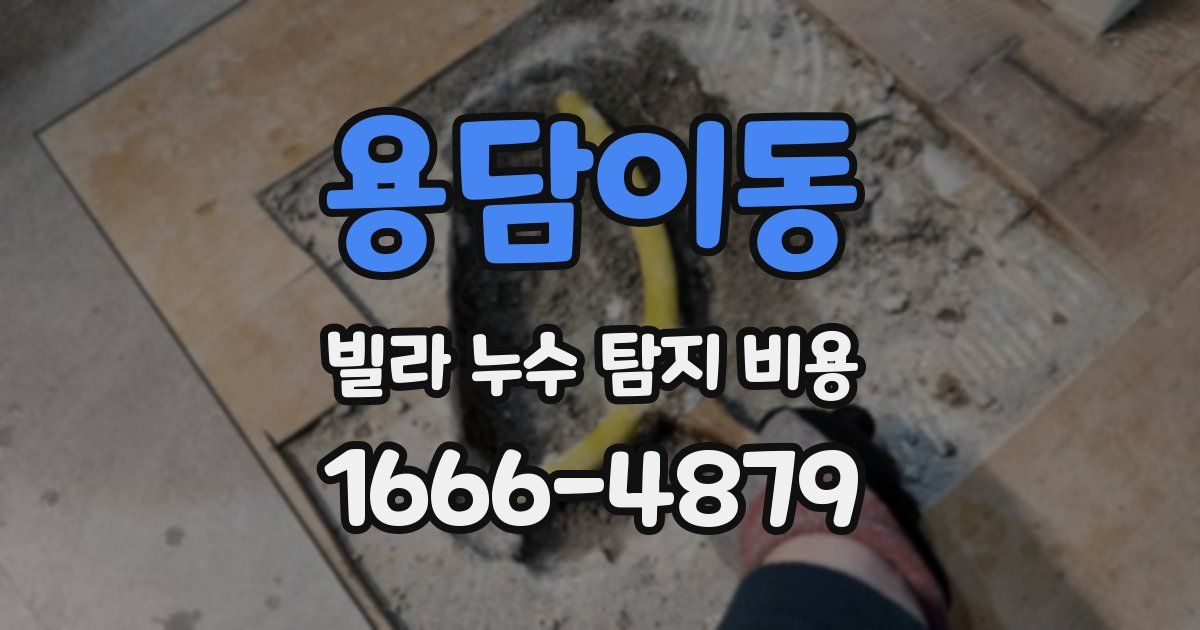 용담이동 빌라 누수 탐지 비용