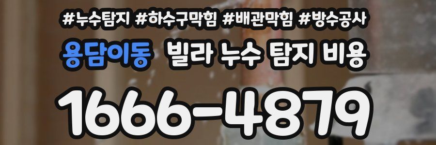 용담이동 빌라 누수 탐지 비용