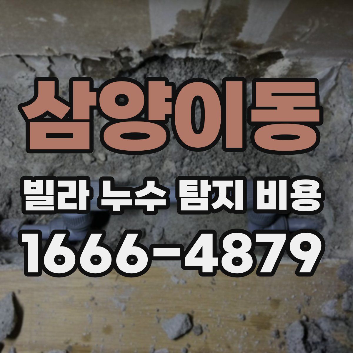 삼양이동 빌라 누수 탐지 비용
