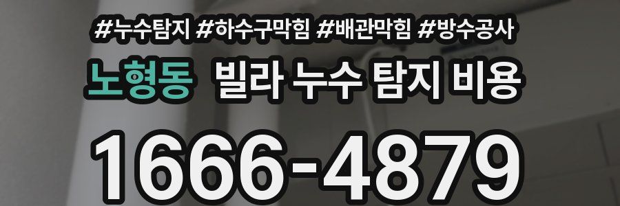 노형동 빌라 누수 탐지 비용