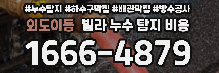 외도이동 빌라 누수 탐지 비용