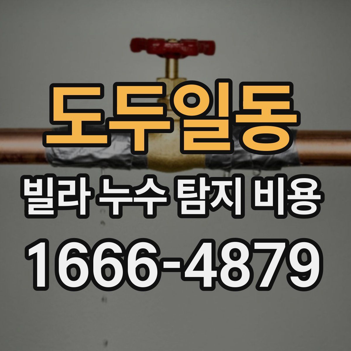 도두일동 빌라 누수 탐지 비용