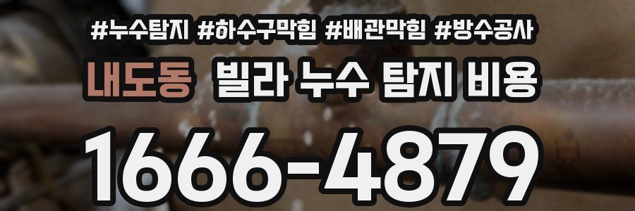 내도동 빌라 누수 탐지 비용