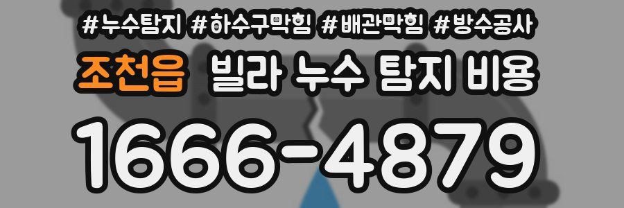 조천읍 빌라 누수 탐지 비용