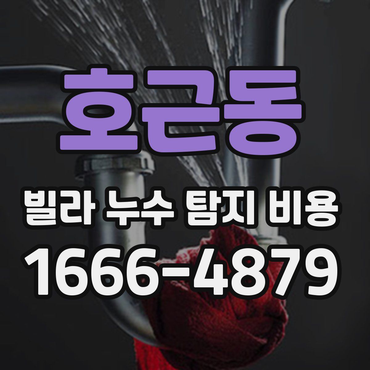 호근동 빌라 누수 탐지 비용