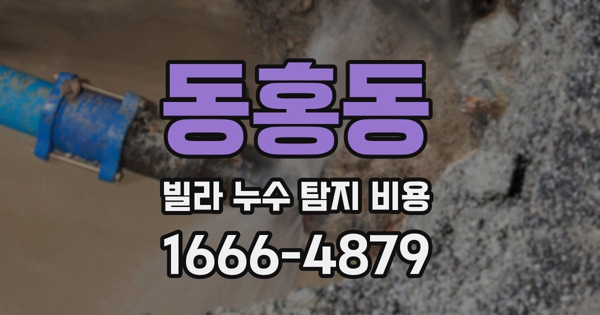 동홍동 빌라 누수 탐지 비용