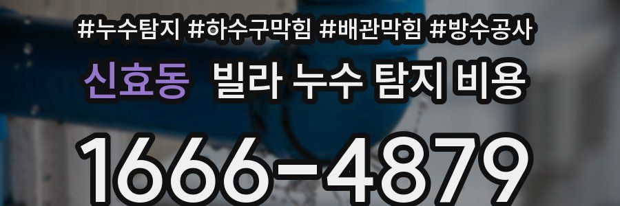 신효동 빌라 누수 탐지 비용