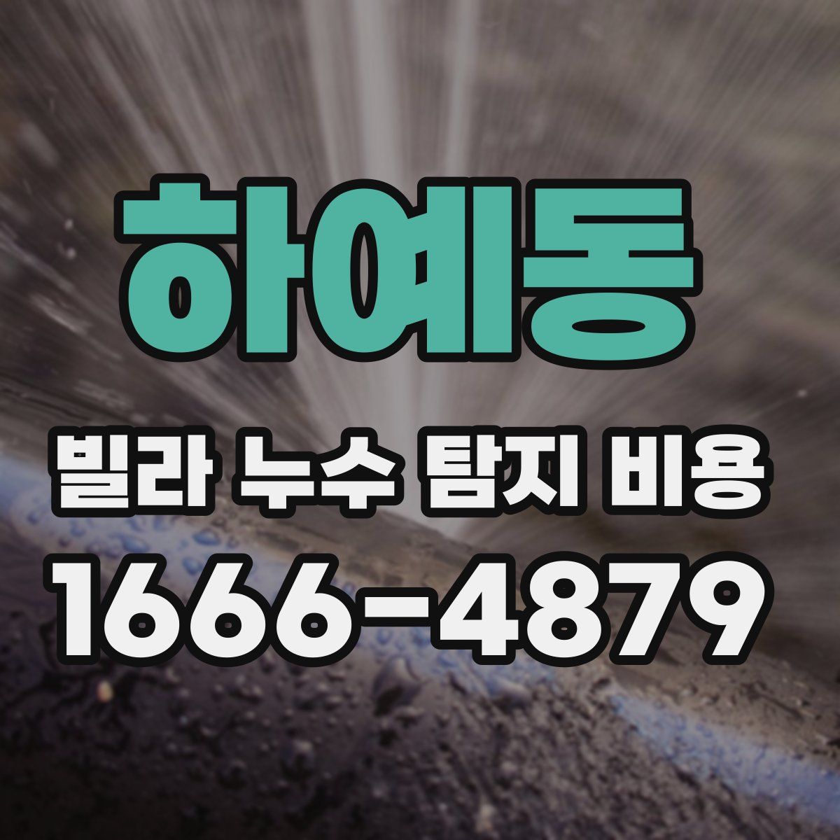 하예동 빌라 누수 탐지 비용