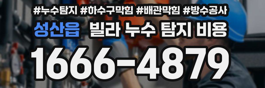 성산읍 빌라 누수 탐지 비용
