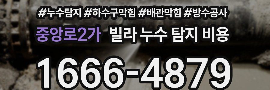중앙로2가 빌라 누수 탐지 비용