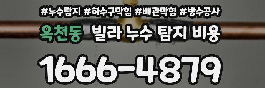 옥천동 빌라 누수 탐지 비용