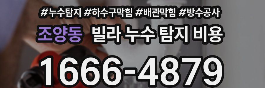 조양동 빌라 누수 탐지 비용