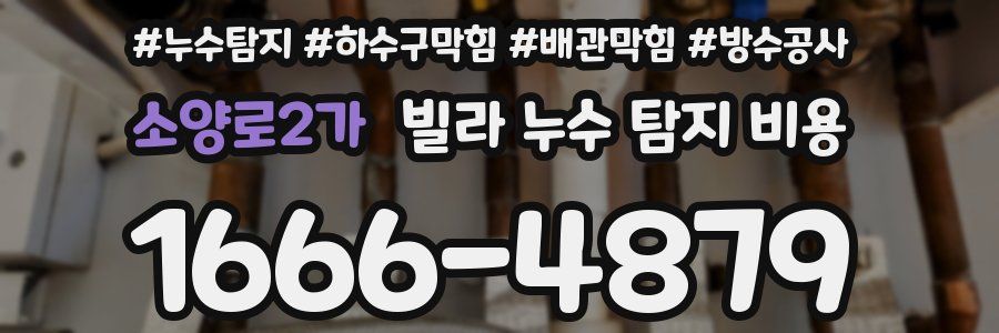 소양로2가 빌라 누수 탐지 비용