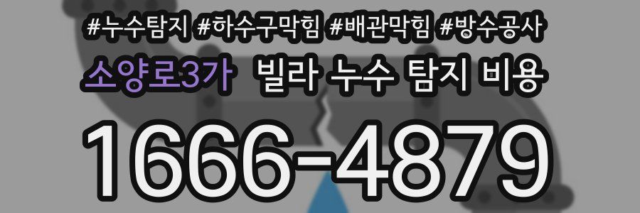 소양로3가 빌라 누수 탐지 비용
