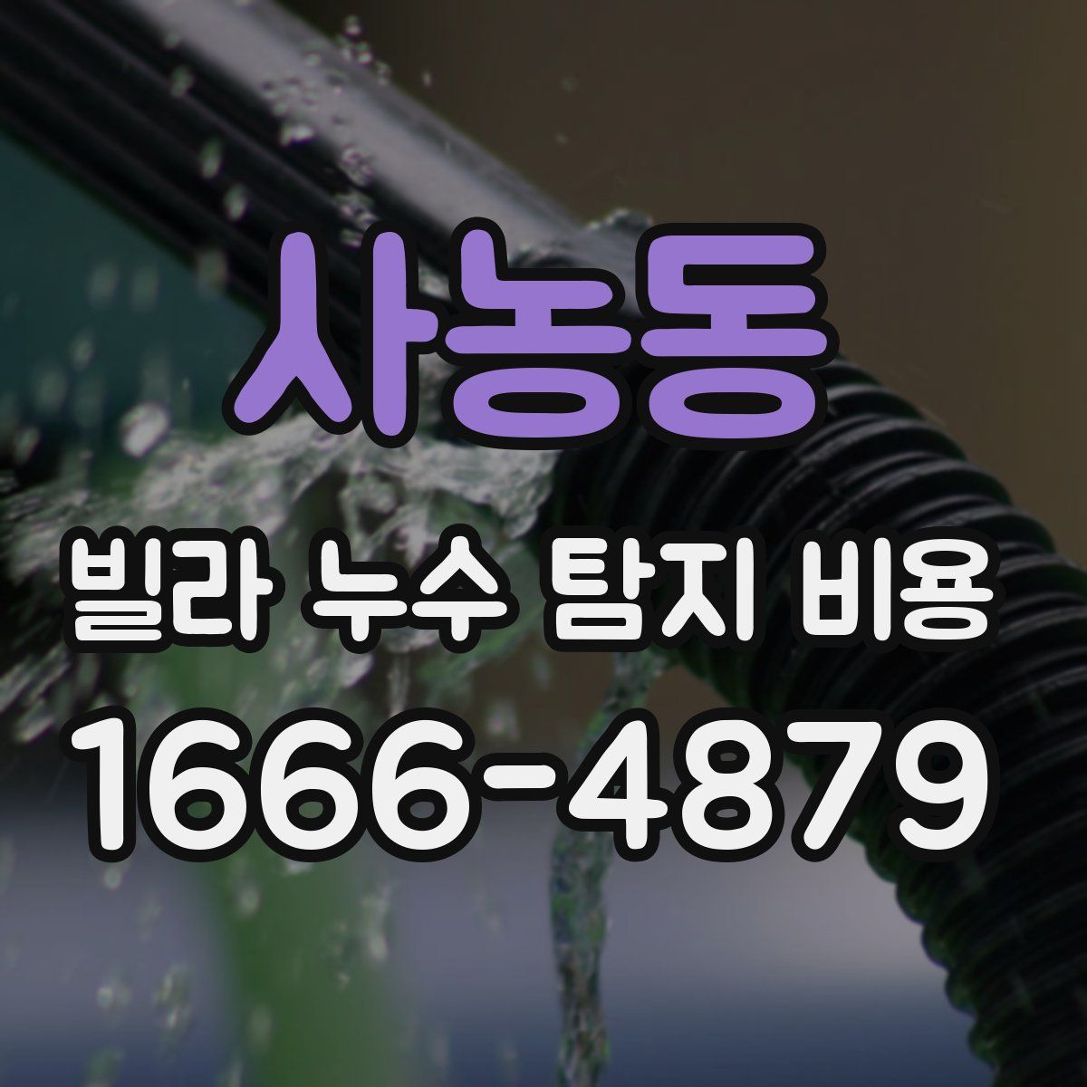 사농동 빌라 누수 탐지 비용