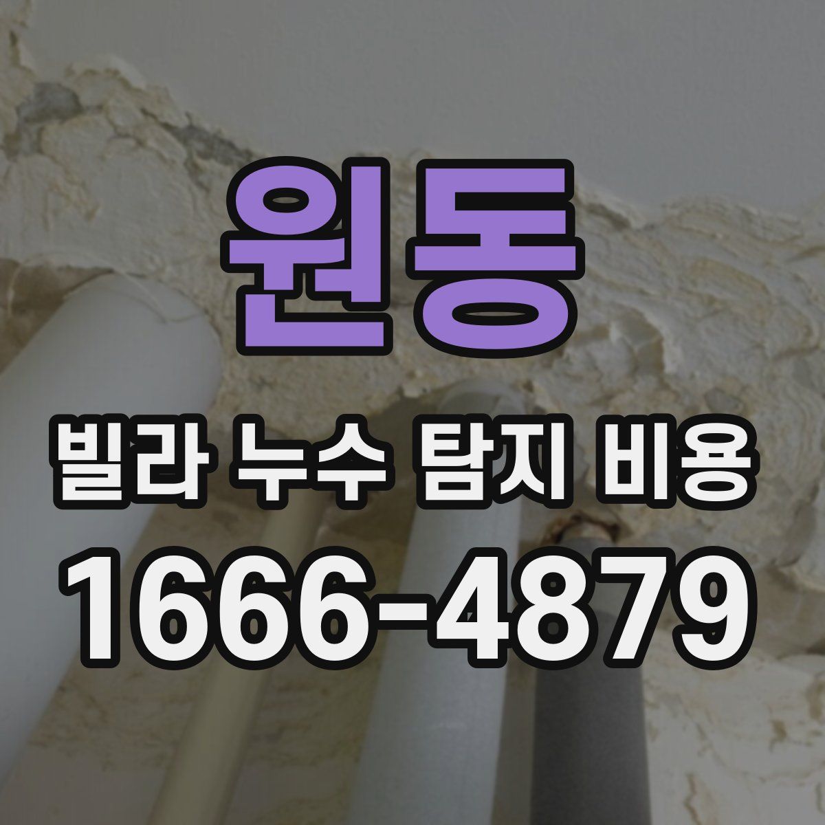 원동 빌라 누수 탐지 비용