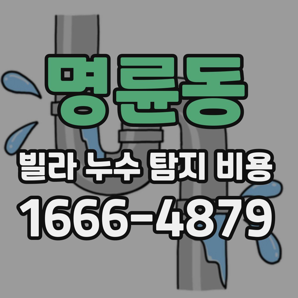 명륜동 빌라 누수 탐지 비용