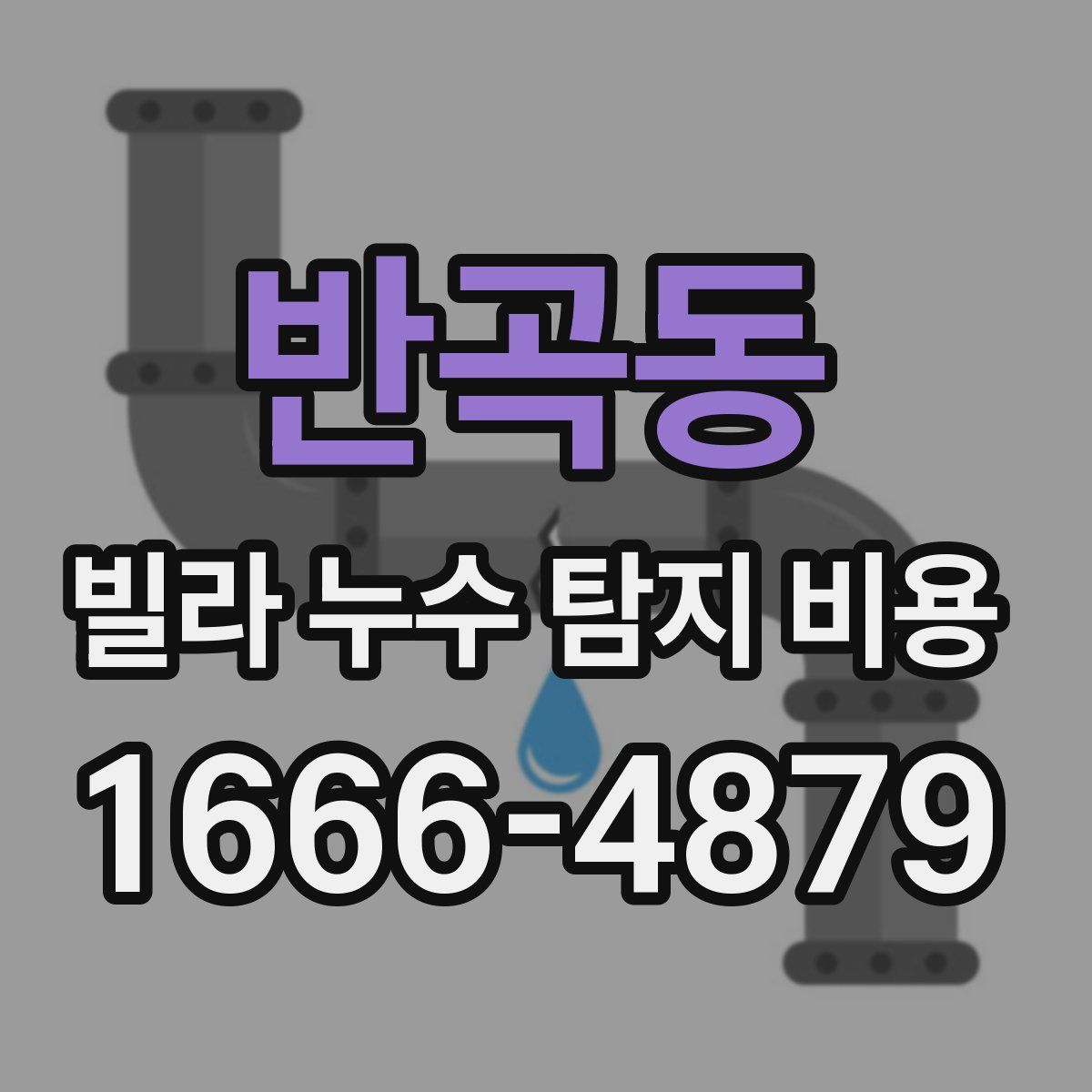 반곡동 빌라 누수 탐지 비용