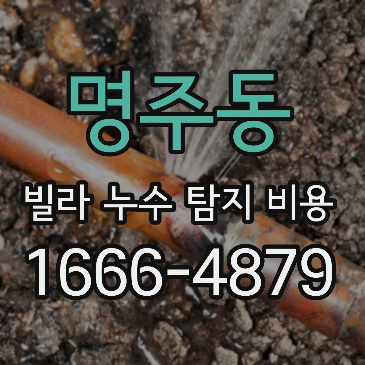 명주동 빌라 누수 탐지 비용