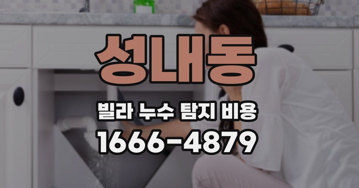 성내동 빌라 누수 탐지 비용