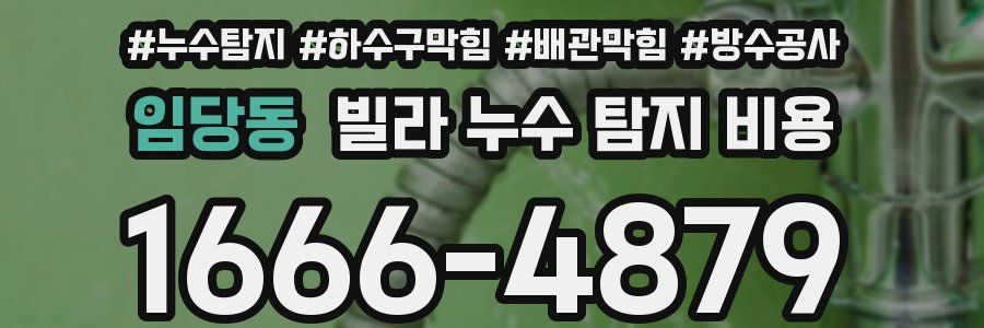 임당동 빌라 누수 탐지 비용