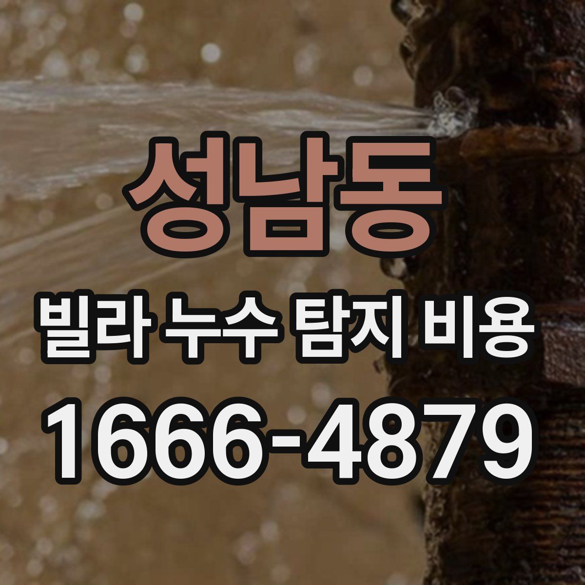 성남동 빌라 누수 탐지 비용