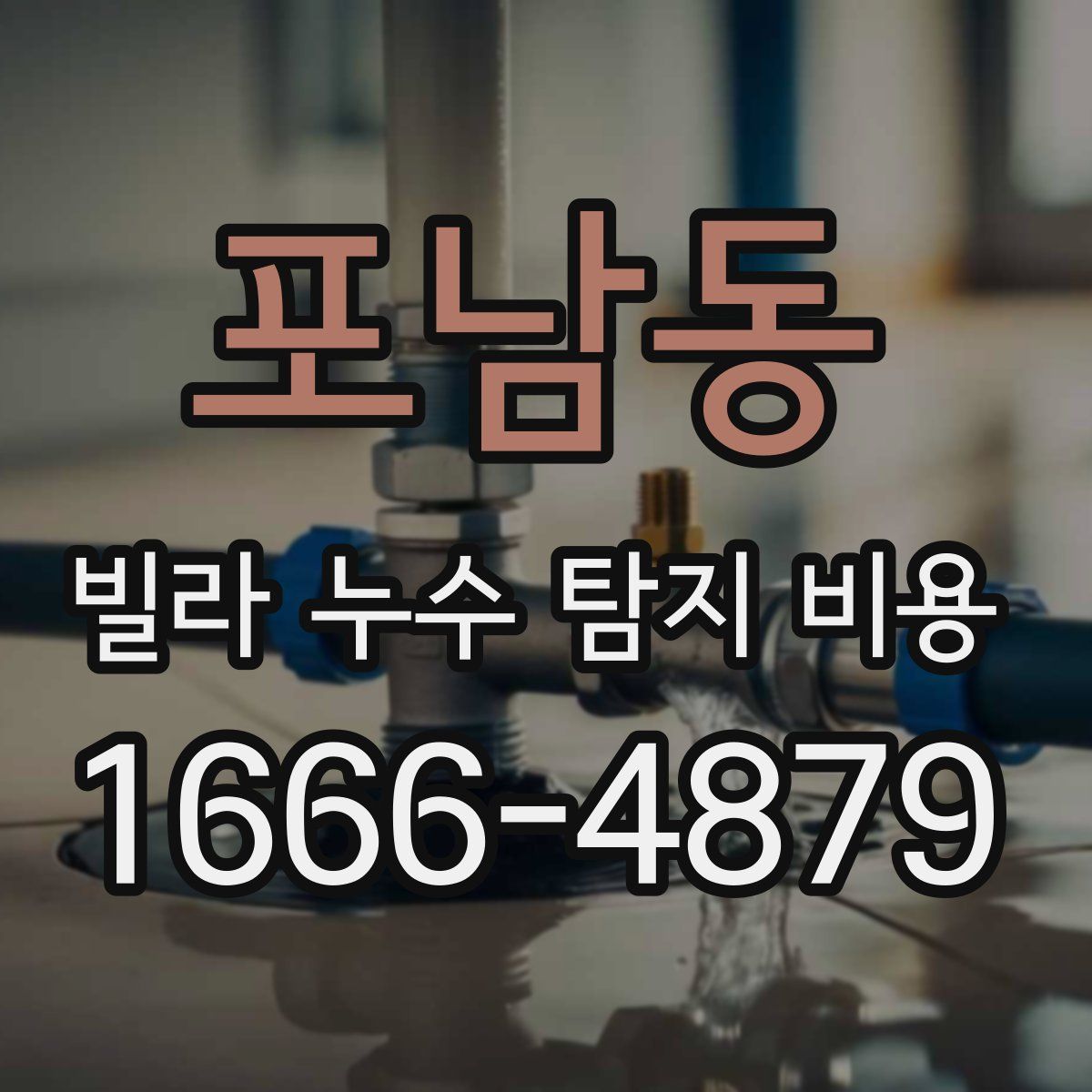 포남동 빌라 누수 탐지 비용