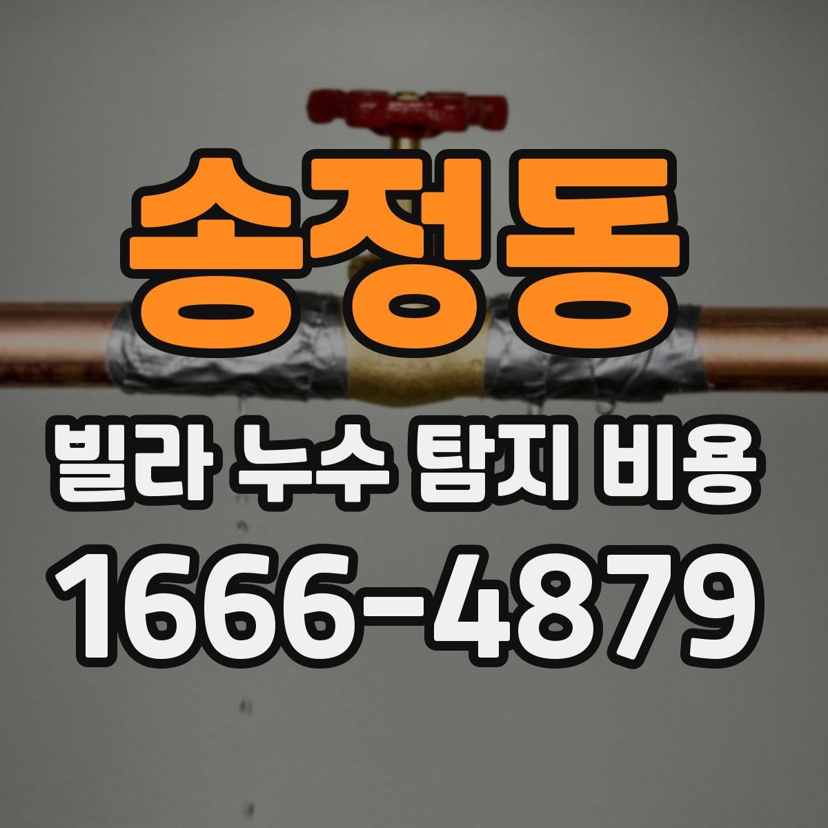 송정동 빌라 누수 탐지 비용