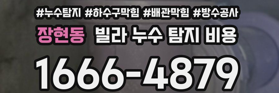 장현동 빌라 누수 탐지 비용