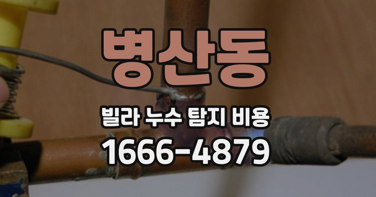 병산동 빌라 누수 탐지 비용