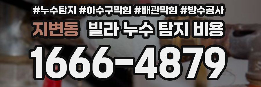 지변동 빌라 누수 탐지 비용