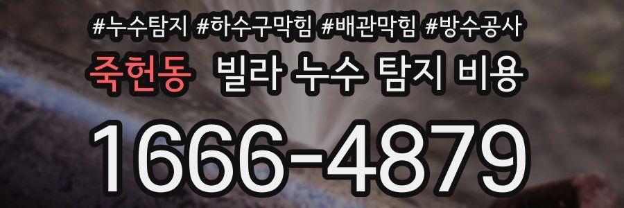 죽헌동 빌라 누수 탐지 비용