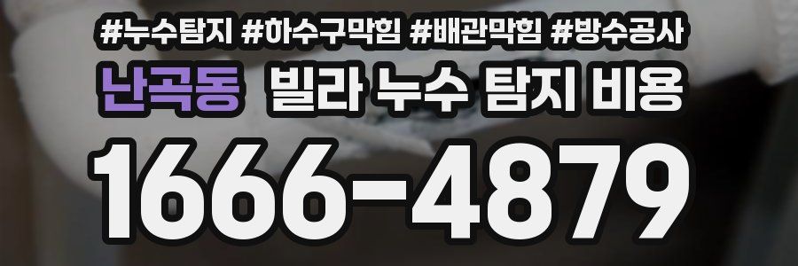 난곡동 빌라 누수 탐지 비용