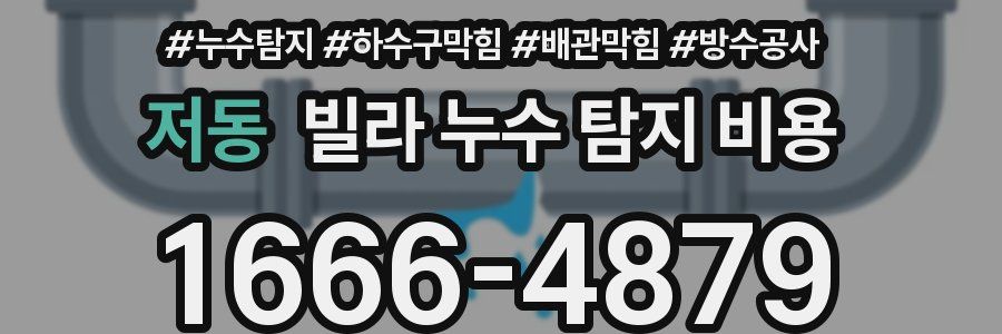 저동 빌라 누수 탐지 비용
