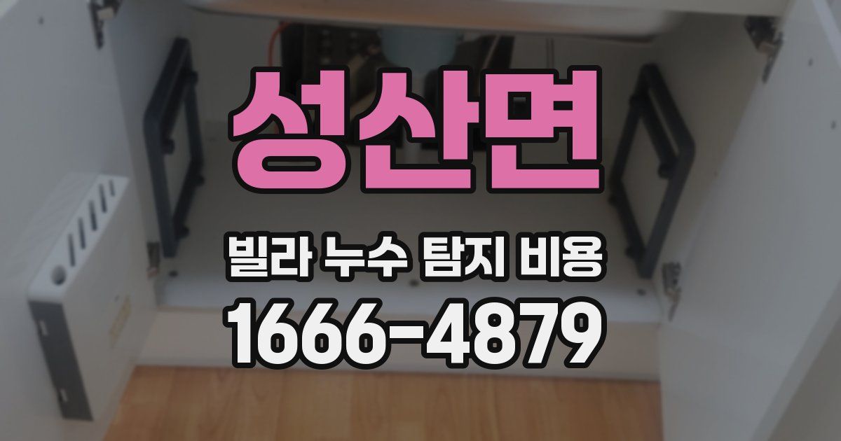 성산면 빌라 누수 탐지 비용