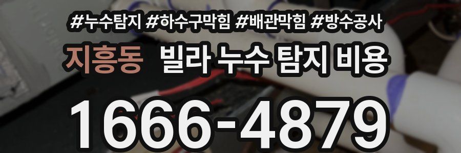 지흥동 빌라 누수 탐지 비용