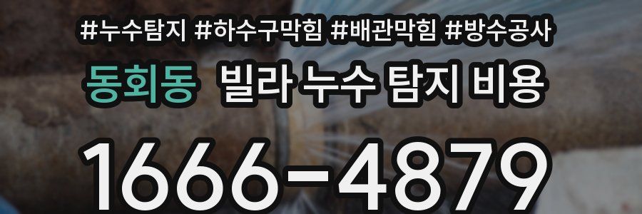동회동 빌라 누수 탐지 비용