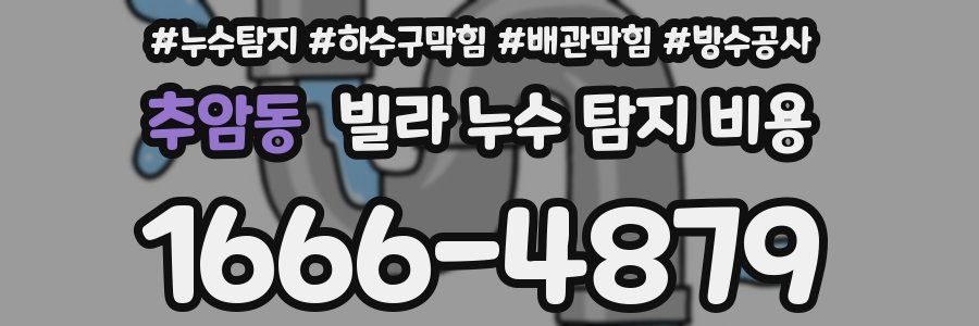 추암동 빌라 누수 탐지 비용